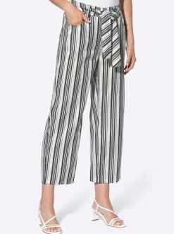 Hosen|heine 7/8-Hose schwarz-weiß-gestreift