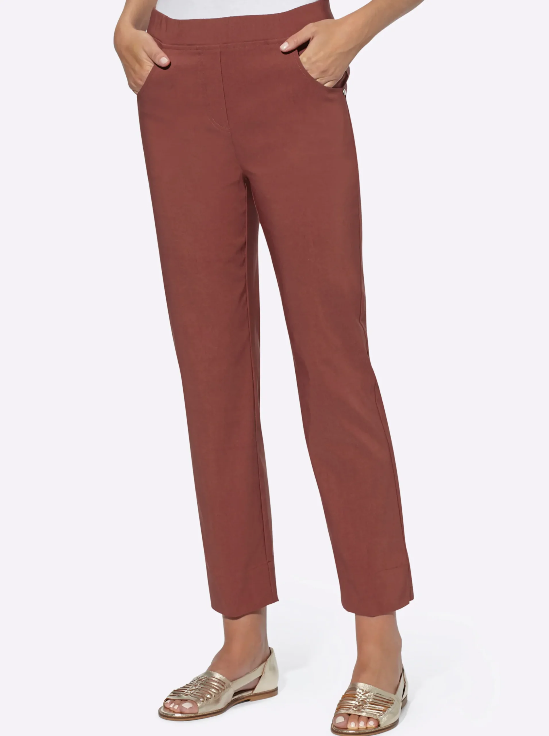 Hosen|heine Hose rotbraun