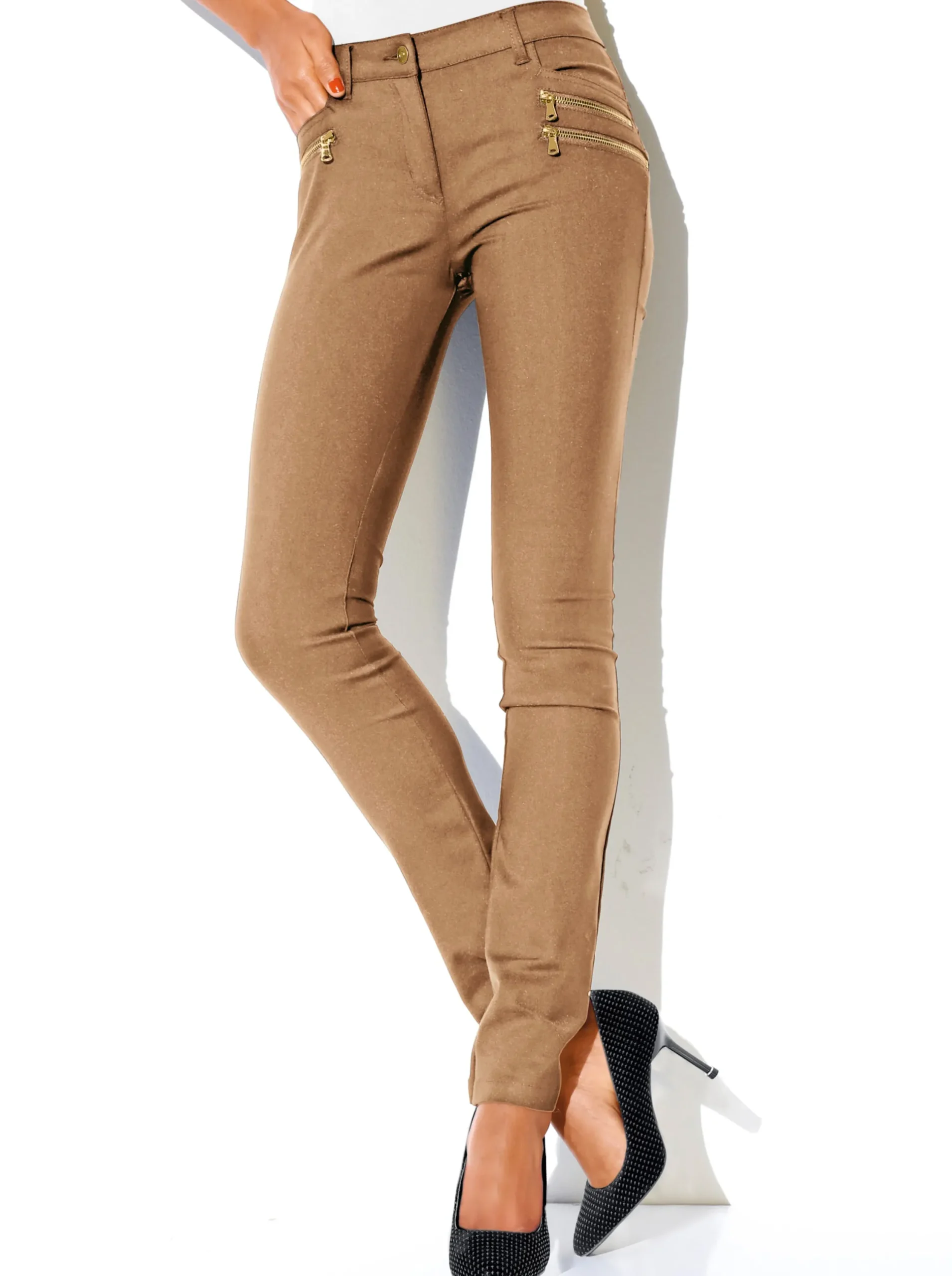Hosen|heine Hose camel