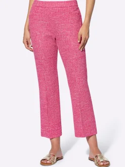 Hosen|heine 7/8-Hose fuchsia-elfenbein-meliert