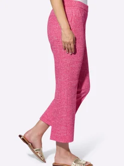 Hosen|heine 7/8-Hose fuchsia-elfenbein-meliert