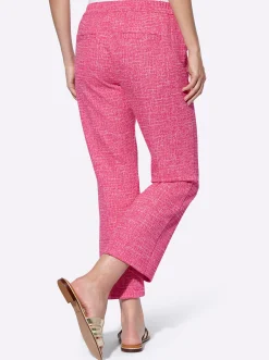 Hosen|heine 7/8-Hose fuchsia-elfenbein-meliert