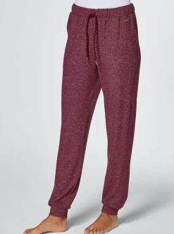 Homewear|feel good Hose bordeaux-meliert