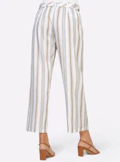 Strandmode|Hosen|heine 7/8-Hose hellblau-beige-gestreift