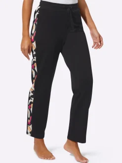Homewear|Homewear| Hose schwarz-fuchsia