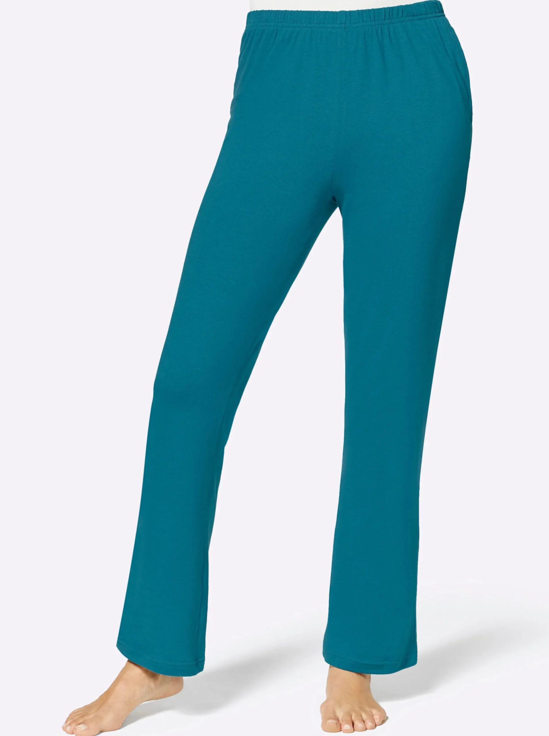 Homewear|feel good Hose aquapetrol+dunkeltaupe