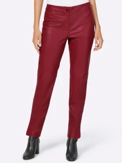 Ledershop|Hosen|heine Hose aus Lamm-Nappa kirsche