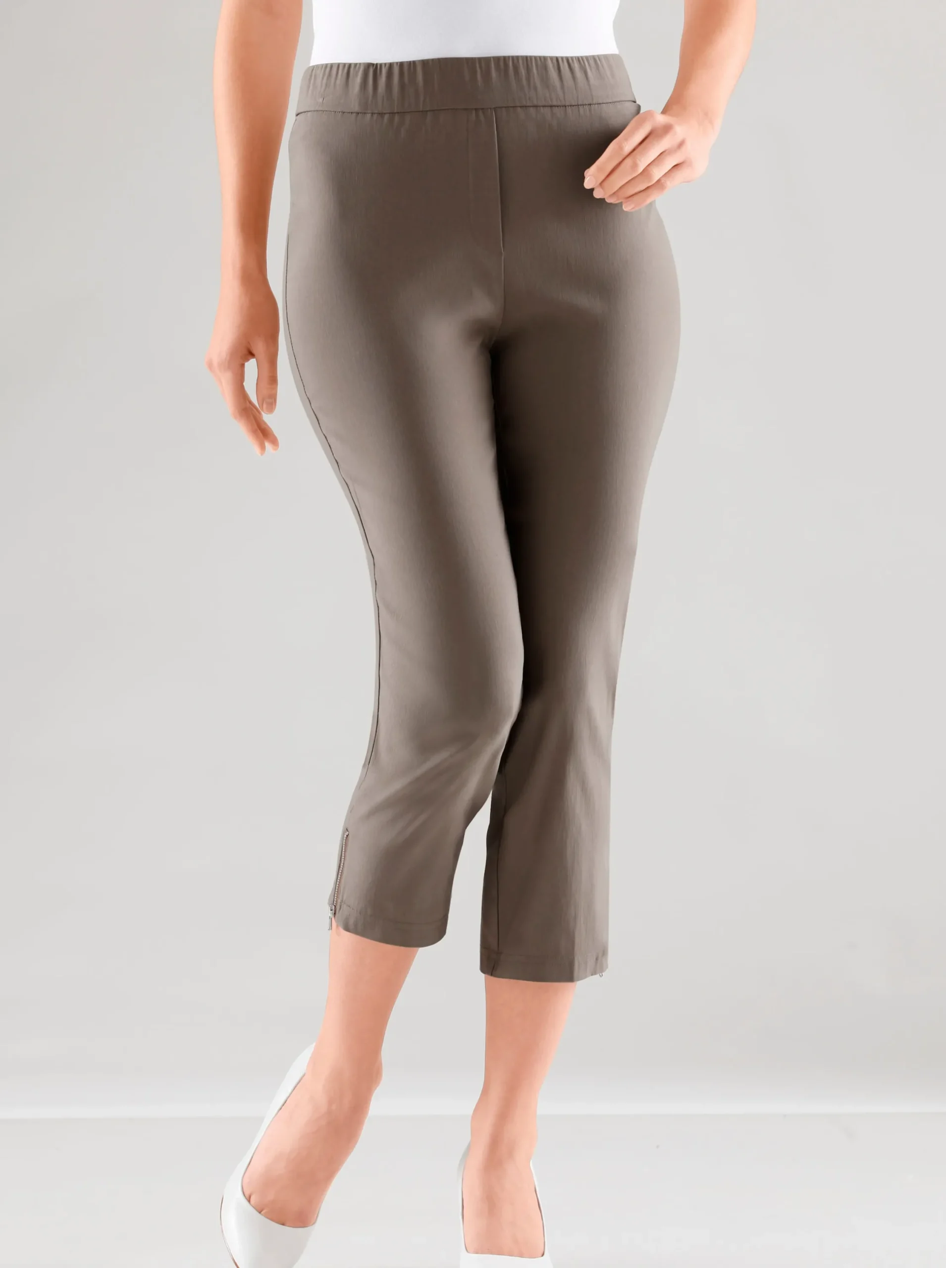 Hosen|Adelina by Scheiter 7/8-Hose in Bengalin-Qualität taupe