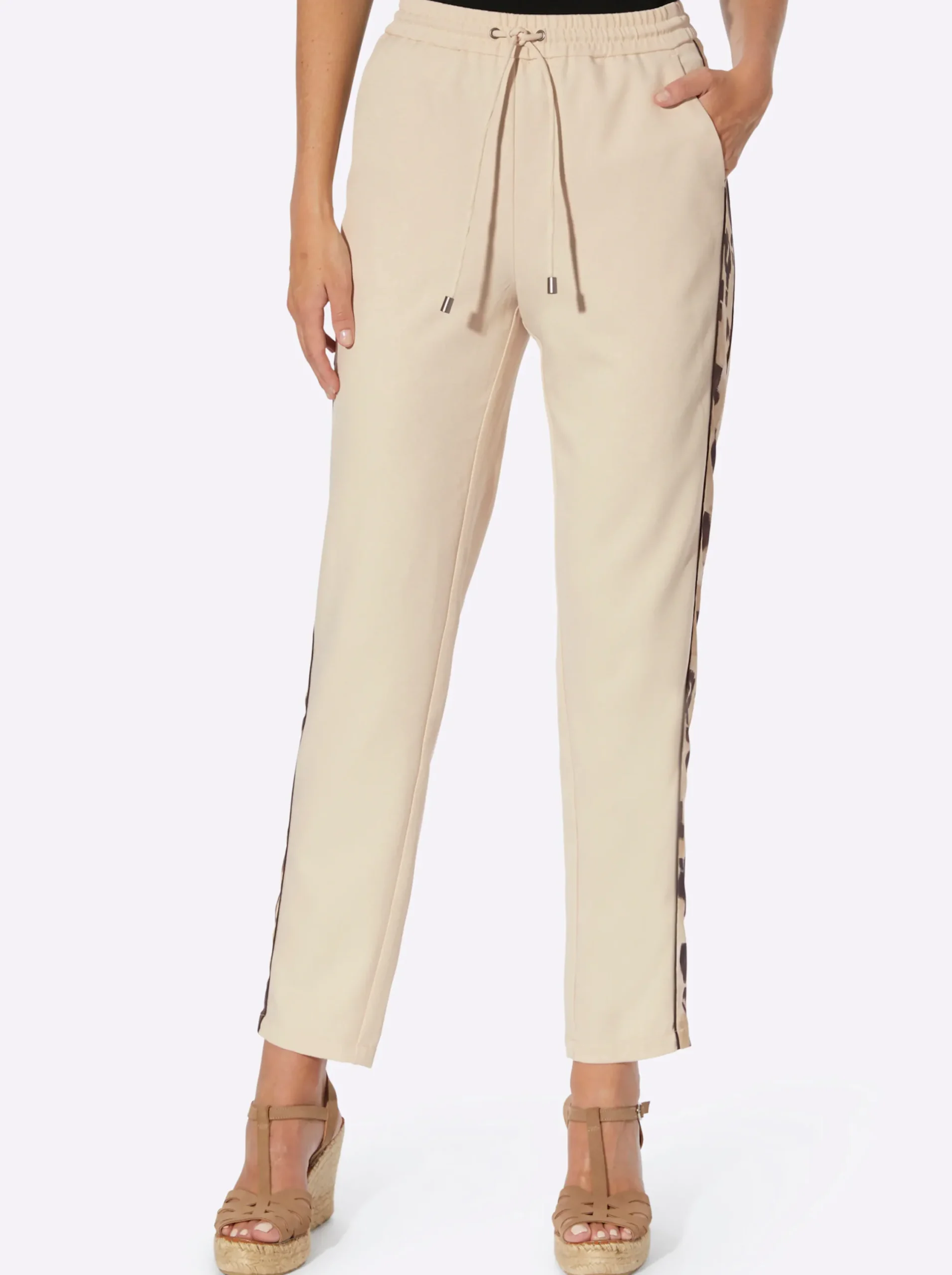 Hosen|heine 7/8-Hose in Karottenform sand