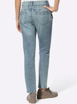 Hosen|heine Hose mit Bindeband blue-stone-washed