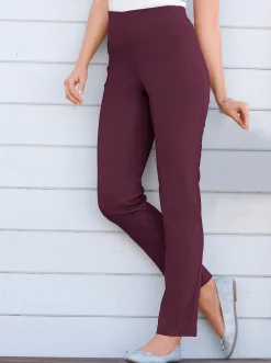 Hosen|Stehmann Comfort line Hose mit Dehnbund, Viskose-Qualität weinrot