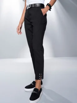 Hosen|heine 7/8-Hose mit Gürtelschlaufen schwarz