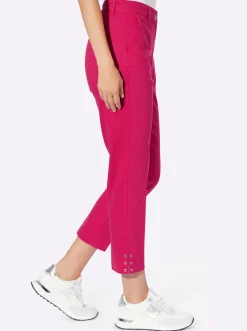 Hosen|heine 7/8-Hose mit Gürtelschlaufen pink