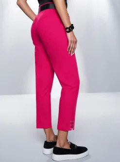 Hosen|heine 7/8-Hose mit Gürtelschlaufen pink