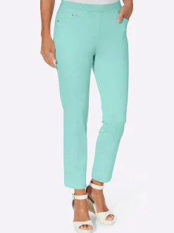Strandmode| 7/8-Hose mit Jersey-Bund in softer Qualität mint