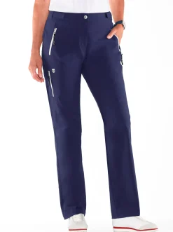 Hosen| Hose mit Klettverschluss am Bund marine