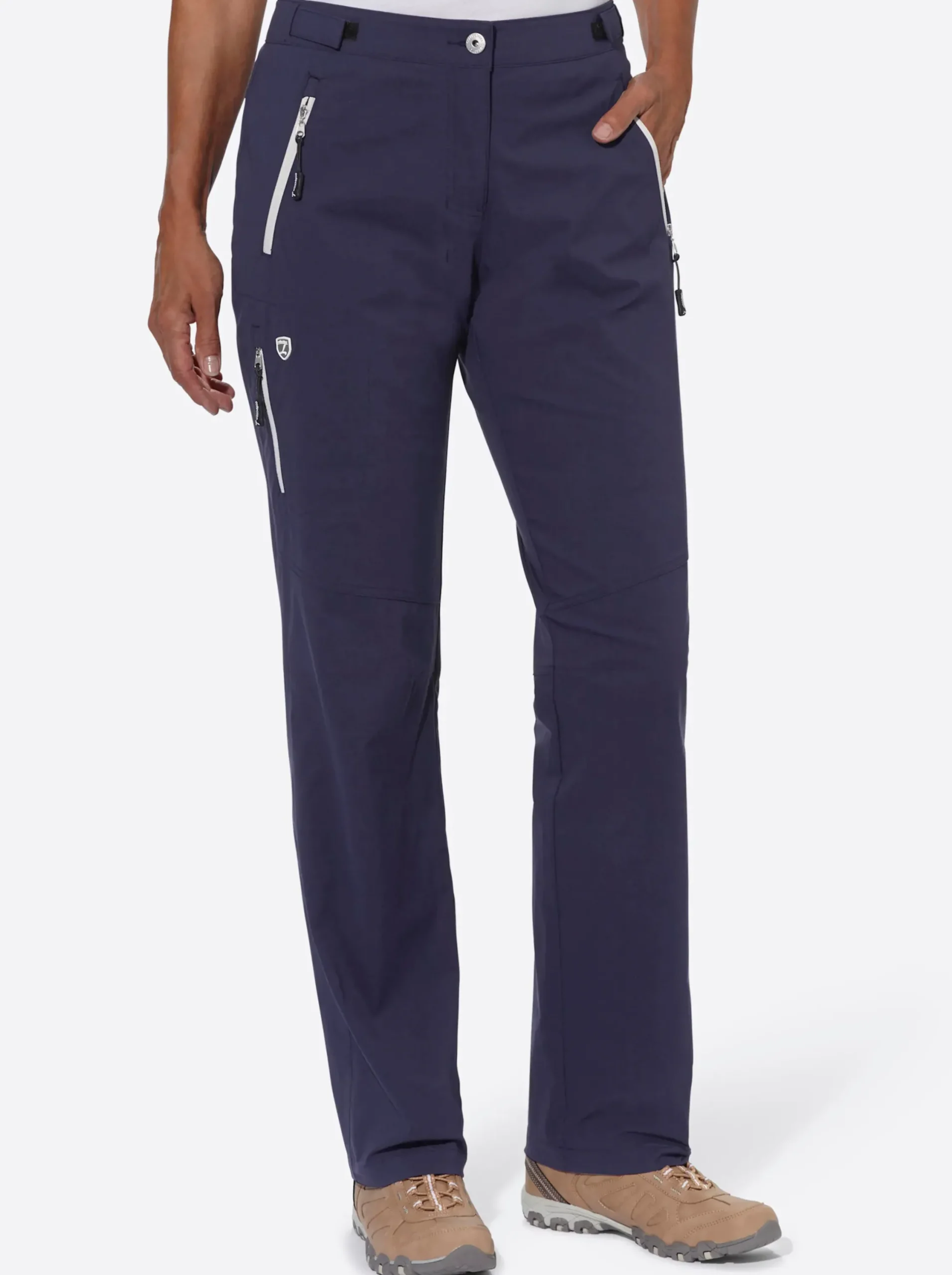 Hosen| Hose mit Klettverschluss am Bund marine
