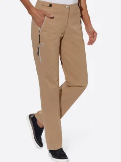 Hosen| Hose mit Klettverschluss am Bund camel