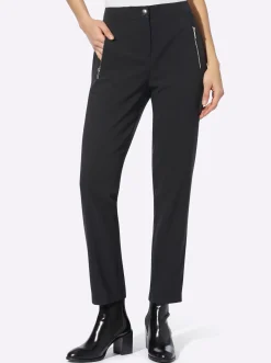 Hosen|heine 7/8-Hose mit Reißverschlusstaschen schwarz