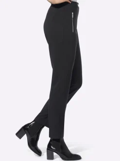 Hosen|heine 7/8-Hose mit Reißverschlusstaschen schwarz