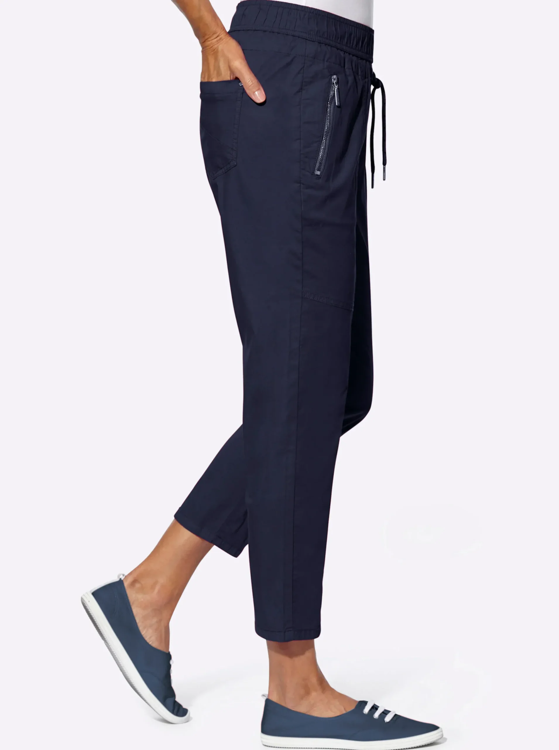 Hosen| 7/8-Hose mit Reißverschluss-Taschen marine