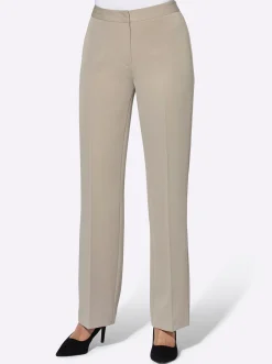 Hosen| Hose mit weitem Bein sesam