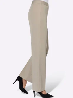 Hosen| Hose mit weitem Bein sesam
