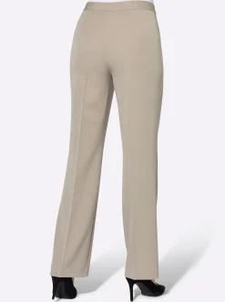 Hosen| Hose mit weitem Bein sesam