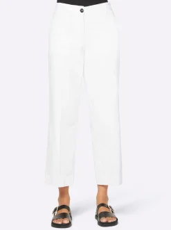 Hosen|heine 7/8-Hose mit weitem Bein ecru