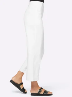Hosen|heine 7/8-Hose mit weitem Bein ecru