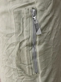 Hosen|heine Hose mit Zierknopfleiste oliv
