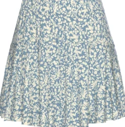 Strandmode|Hosen|Vivance Hosenrock blau-creme-bedruckt