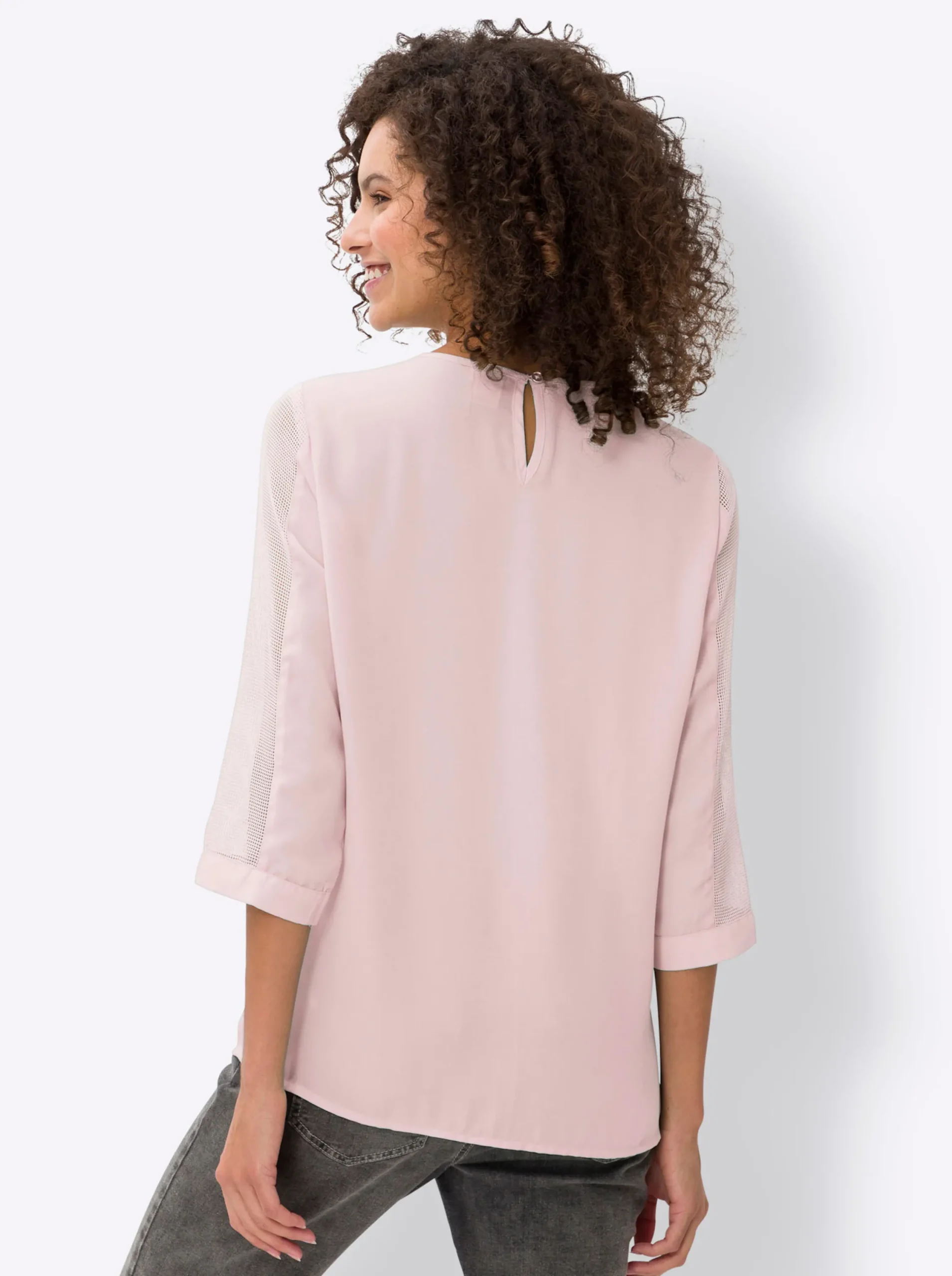 Strandmode|heine 2-in-1-Bluse hellrosé
