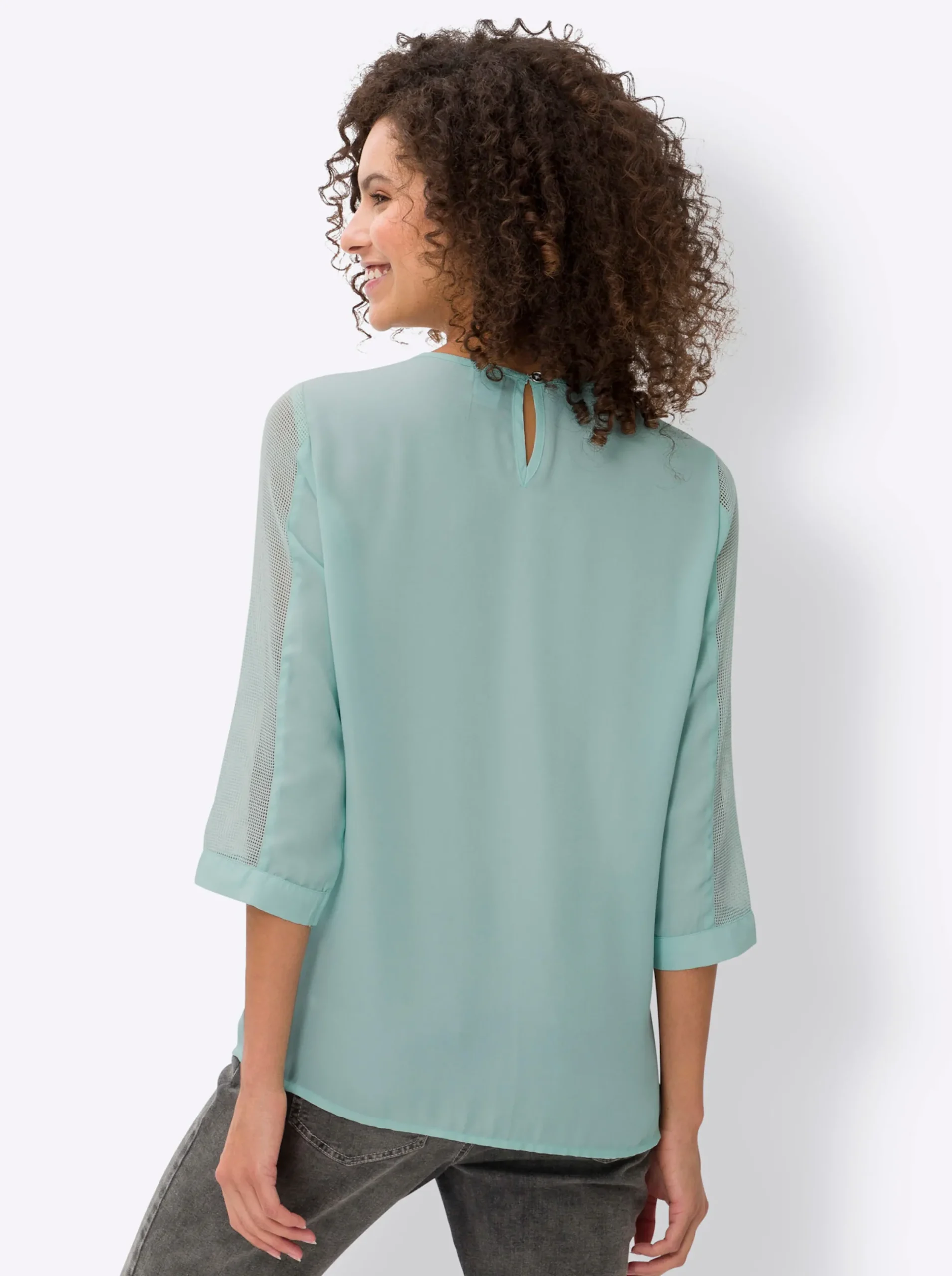 Blusen|heine 2-in-1-Bluse kalkmint