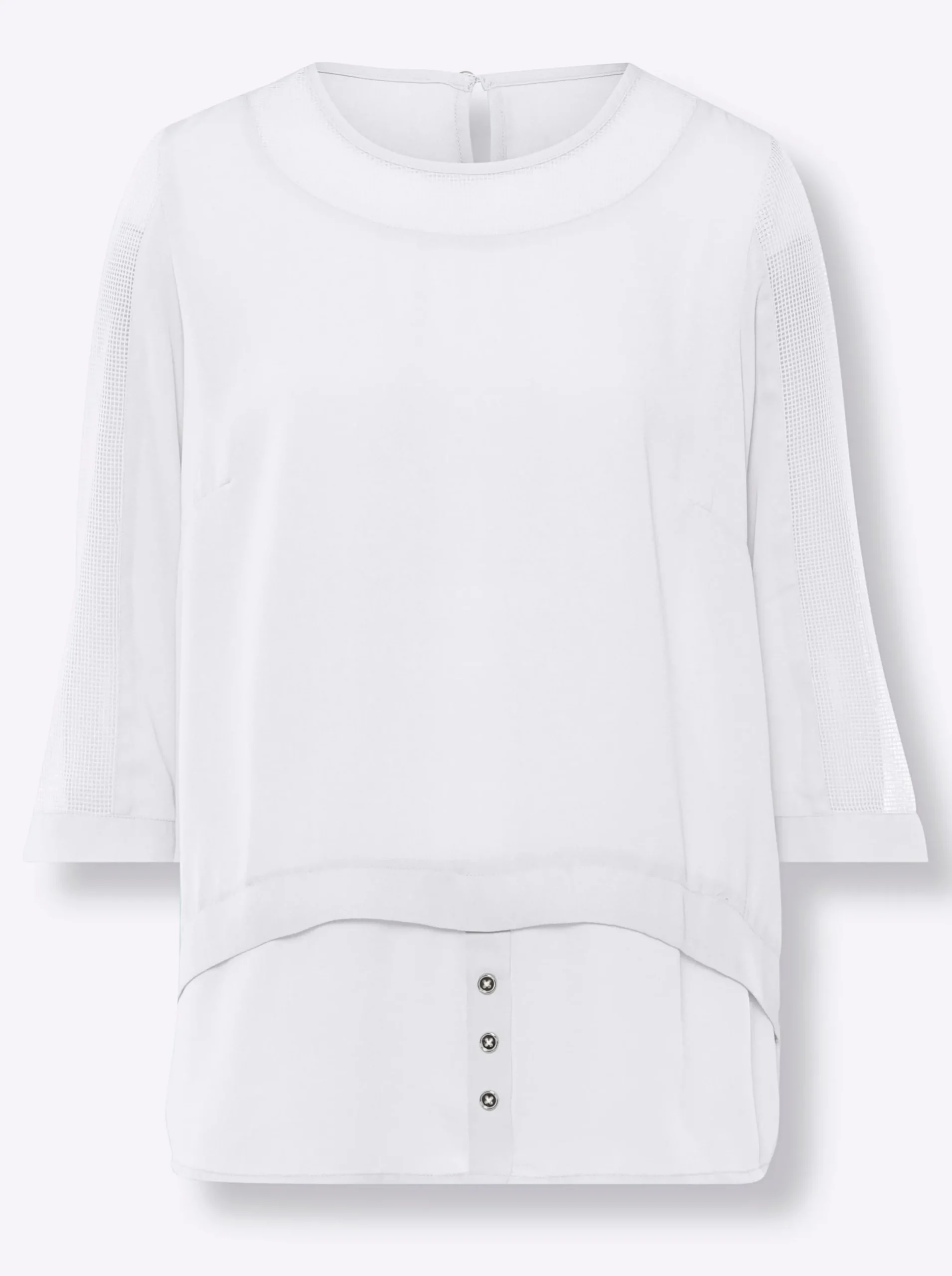 Blusen|heine 2-in-1-Bluse weiß