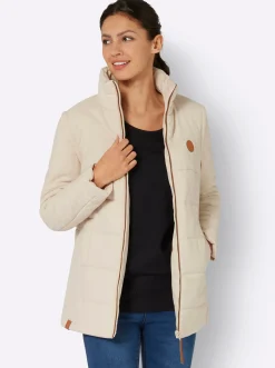 Jacken| 2-in-1-Jacke mit Kontrast-Futter sand