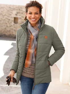 Jacken| 2-in-1-Jacke mit Kontrast-Futter khaki