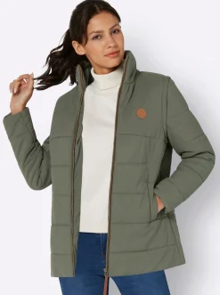 Jacken| 2-in-1-Jacke mit Kontrast-Futter khaki