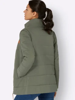 Jacken| 2-in-1-Jacke mit Kontrast-Futter khaki