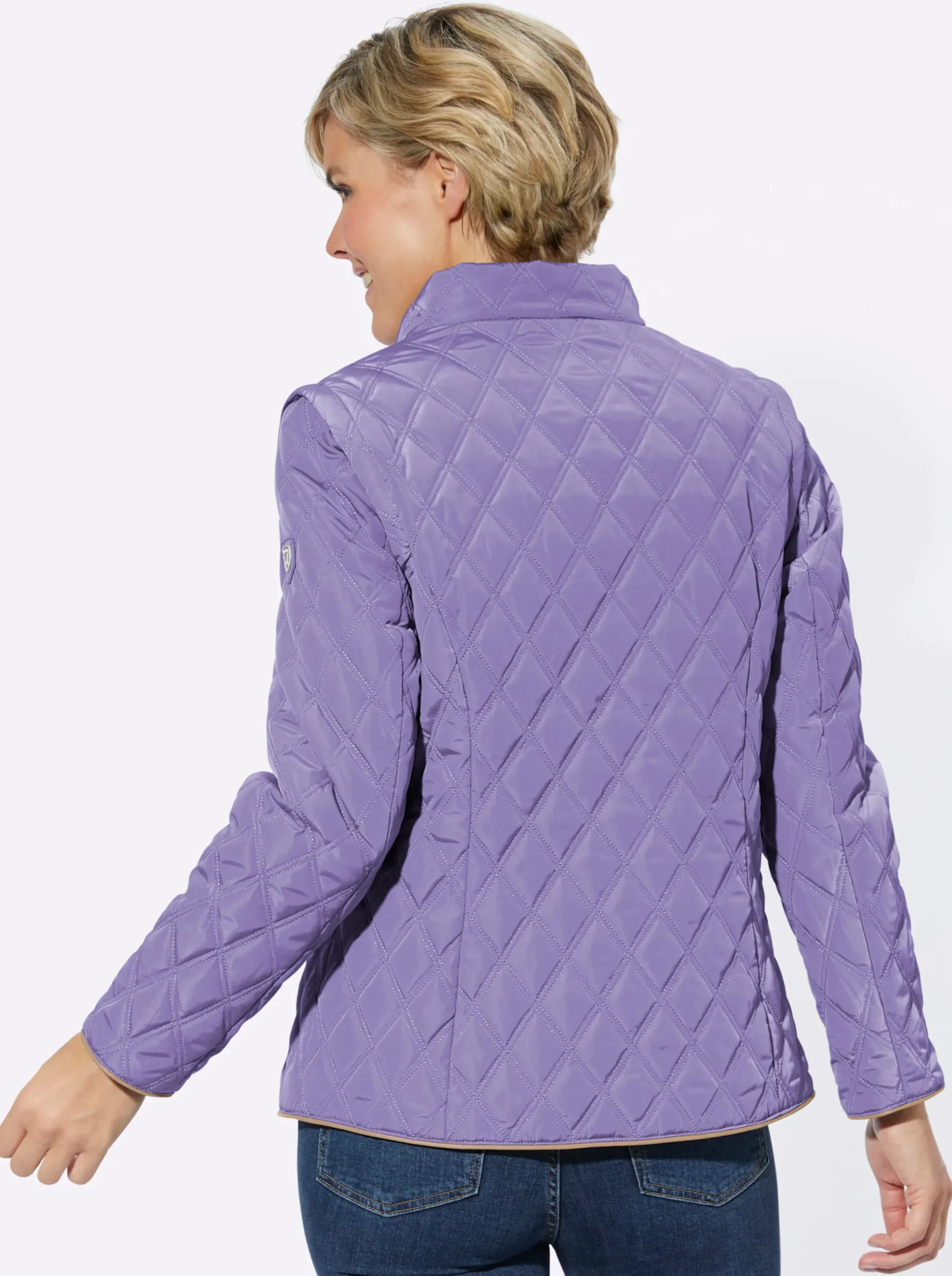 Jacken| 2-in-1-Jacke mit Rautensteppung lavendel