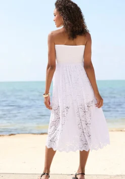 Strandkleider|Kleider|LASCANA 2-in-1-Kleid weiß
