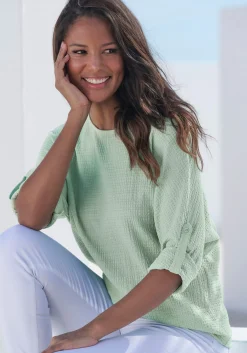 Strandmode|Shirts|Vivance 2-in-1-Shirt jadegrün