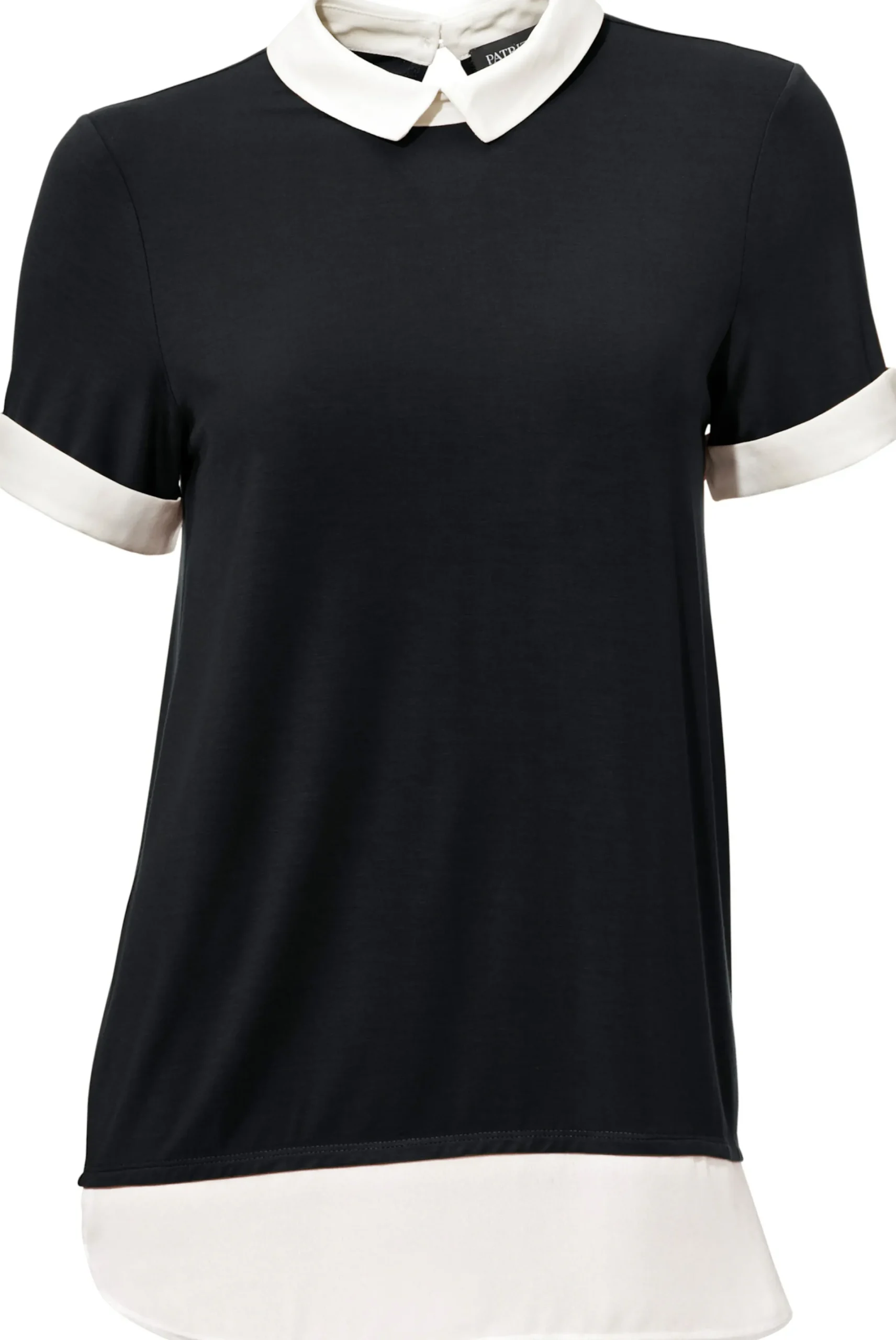 Shirts|heine 2-in-1-Shirt mit Chiffon-Einsätzen schwarz