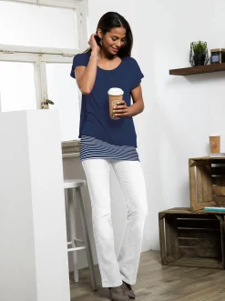 Shirts| 2-in-1-Shirt mit Ringel-Top marine
