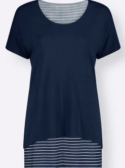 Shirts| 2-in-1-Shirt mit Ringel-Top marine