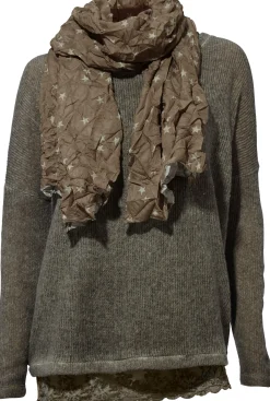 Shirts|heine 2-in-1-Shirt mit Schal khaki