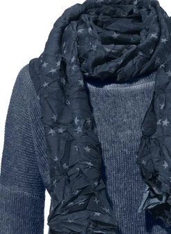 Shirts|heine 2-in-1-Shirt mit Schal blau
