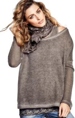 Shirts|heine 2-in-1-Shirt mit Schal sand