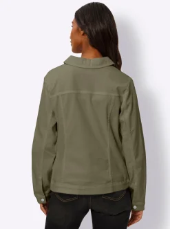 Jacken|heine Jacke mit Hemdkragen khaki