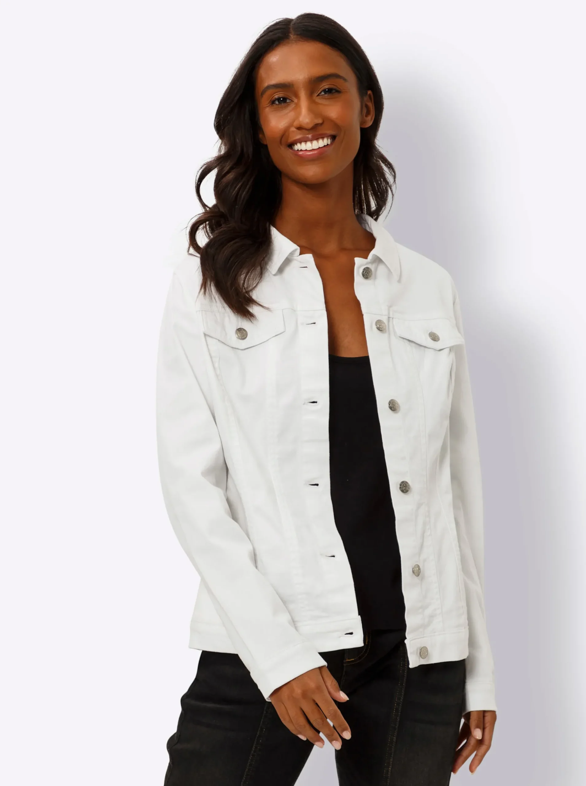 Jacken|heine Jacke mit Hemdkragen ecru